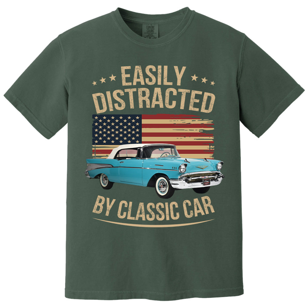 Easily Distracted By Old Cars - Custom Car's Photo - Gift for Car Lovers A2110