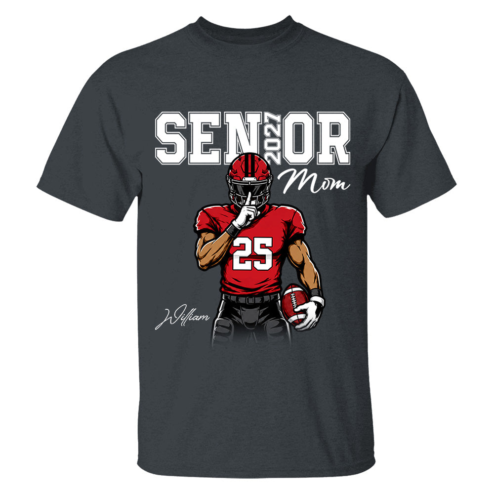 Custom Senior Football Mom Shirt, Senior Night Tee 2027 L0411 VH01