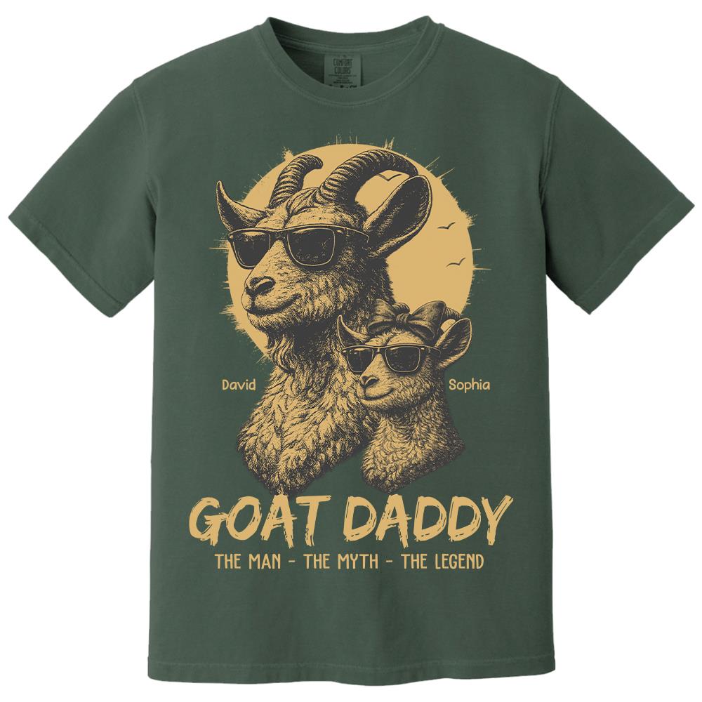 Personalized Goat Daddy Shirt, Funny Father's Day Gift For Dad L0411 Hv01