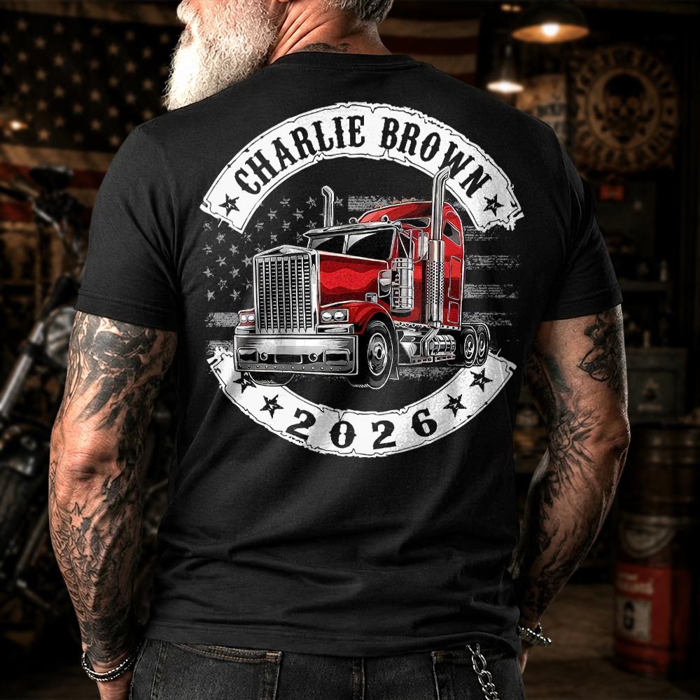 Best Truckin Dad Ever America Driver Dad Custom Shirt L0411 Hv01