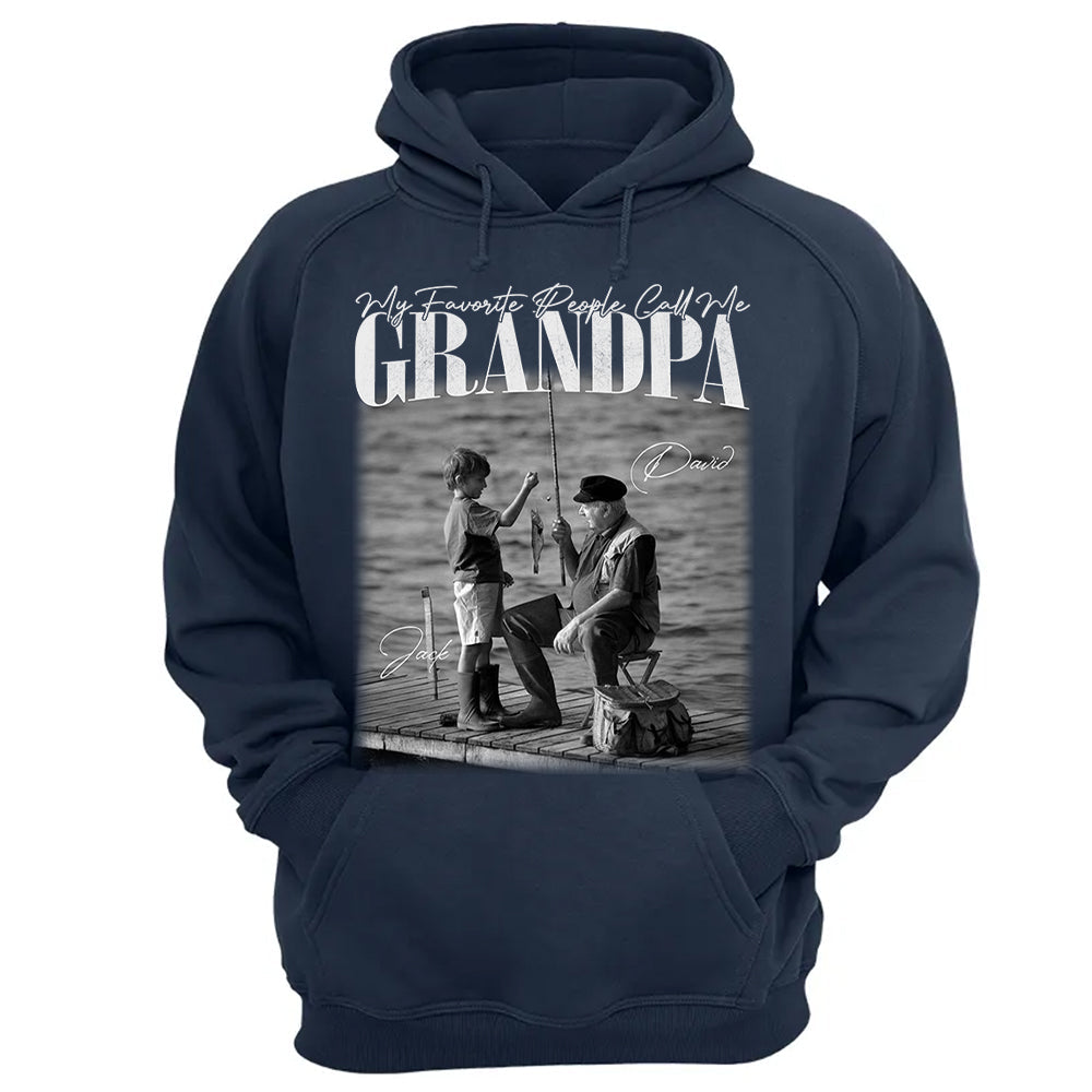 My Favorite People Call Me Grandpa - Washed Tee Retro Bootleg Shirt For Father's Day T1807
