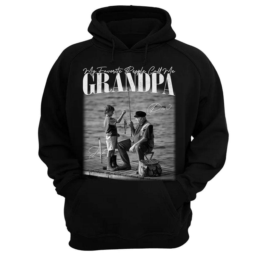 My Favorite People Call Me Grandpa - Washed Tee Retro Bootleg Shirt For Father's Day T1807