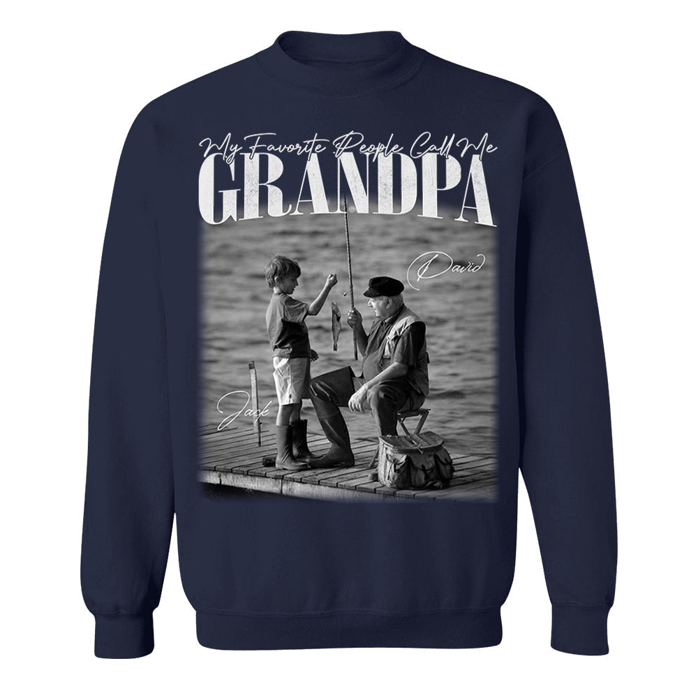 My Favorite People Call Me Grandpa - Washed Tee Retro Bootleg Shirt For Father's Day T1807