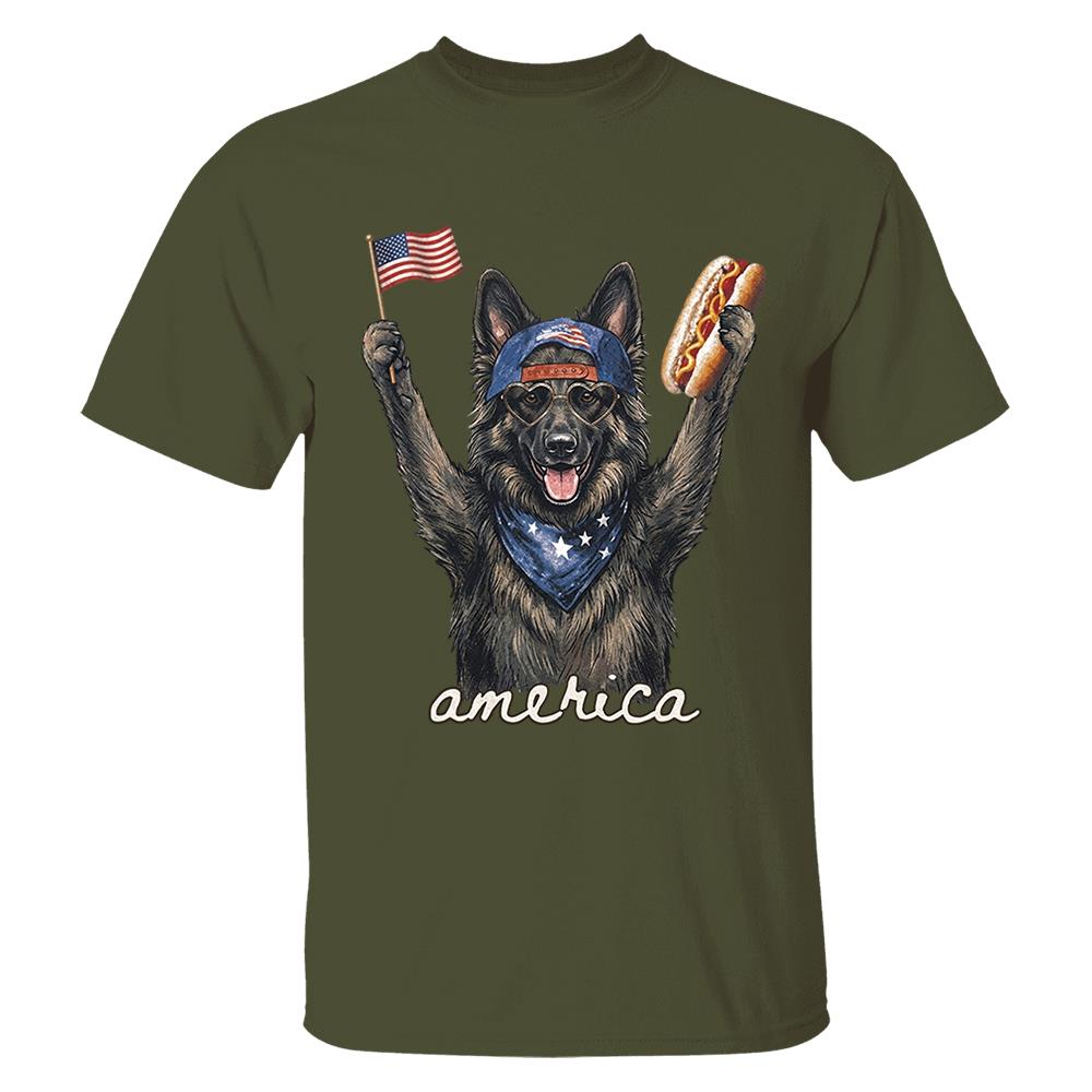 Personalized Dog Cat Photo T-Shirt – Patriotic USA Gift Shirt