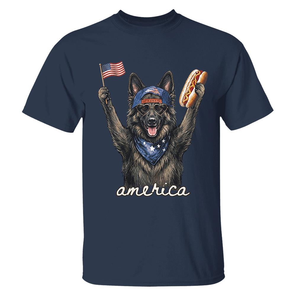 Personalized Dog Cat Photo T-Shirt – Patriotic USA Gift Shirt