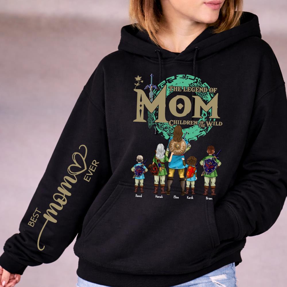Custom The Legend of Mom Children Of The Wild Shirt - Best Mom Ever - Mother's Day 2026 Personalized Shirt Vr2 Na02 Nh00