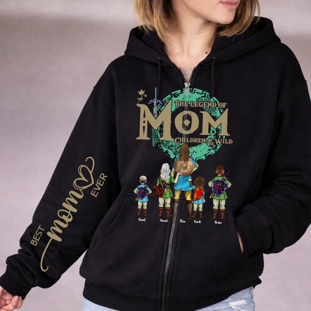 Custom The Legend of Mom Children Of The Wild Shirt - Best Mom Ever - Mother's Day 2026 Personalized Shirt Vr2 Na02 Nh00