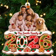 Custom Photo Christmas Family, Personalized Custom Shaped Acrylic Ornament, Gift For Family MI209 T24