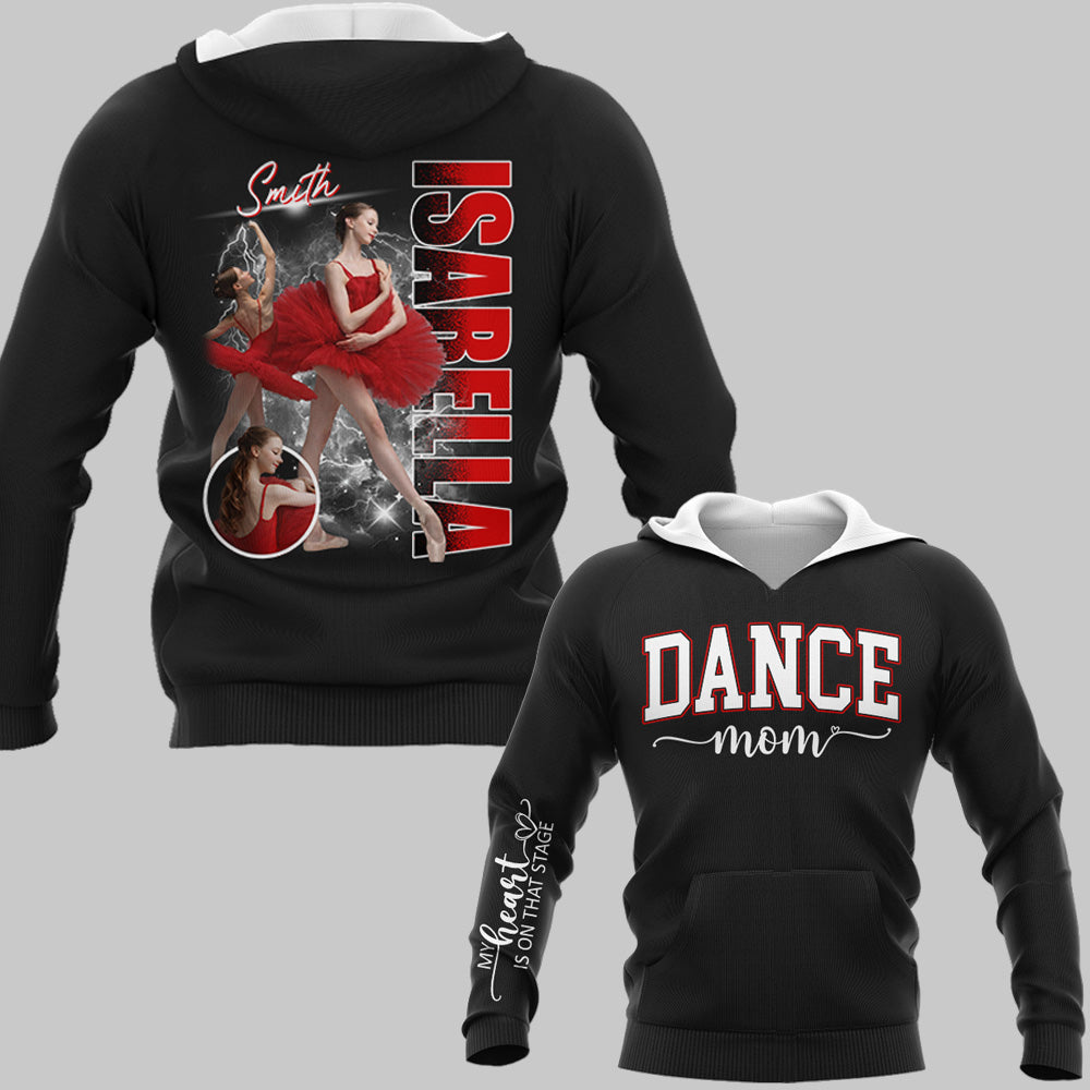Dance Mom My Heart Is On That Stage Personalized Dance Shirt Gift For Dance Lovers T1807 Do99