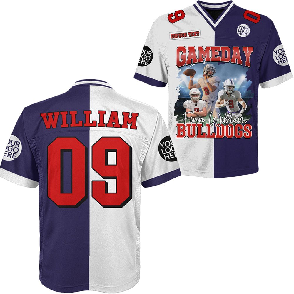 Football Game Day Personalized Jersey American Football Custom Photo Football Shirt Gift For Football Player