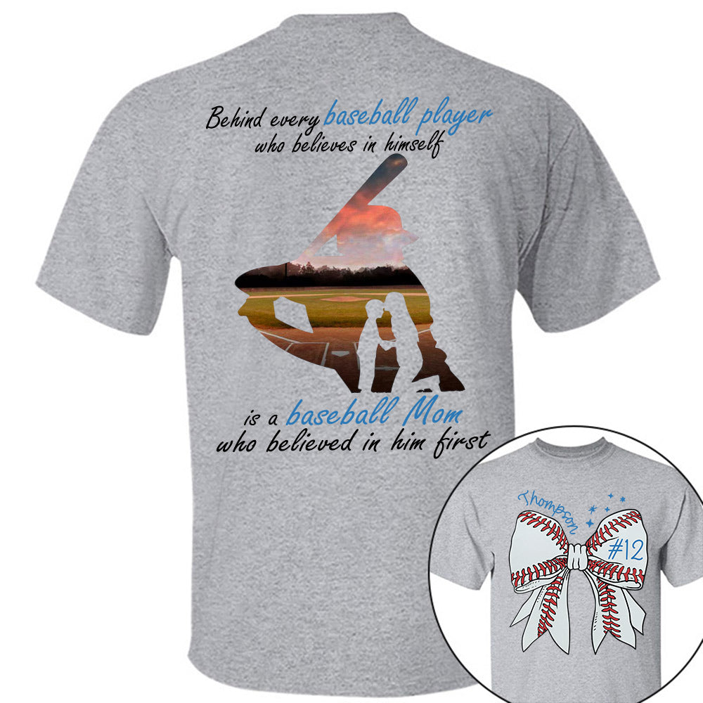 Behind Every Baseball Player Shirt - Personalized Shirt For Baseball Family A2110