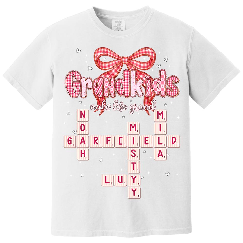 Personalized Mama Gigi Nana Crossword Valentine Shirt Nh00