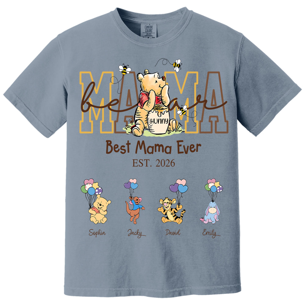 Custom Mama Bear Shirt, Personalized Shirt Gift For Mom, Grandma, Custom Shirt For Mother's Day MI209