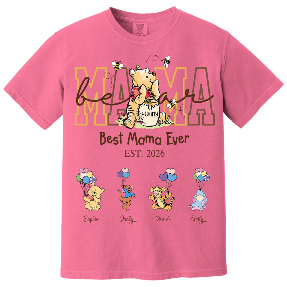Custom Mama Bear Shirt, Personalized Shirt Gift For Mom, Grandma, Custom Shirt For Mother's Day MI209