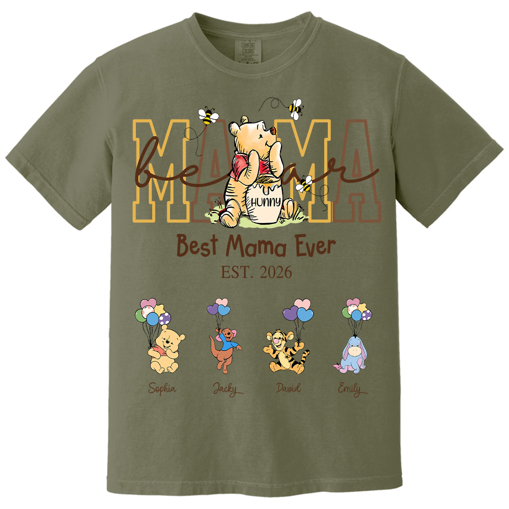 Custom Mama Bear Shirt, Personalized Shirt Gift For Mom, Grandma, Custom Shirt For Mother's Day MI209