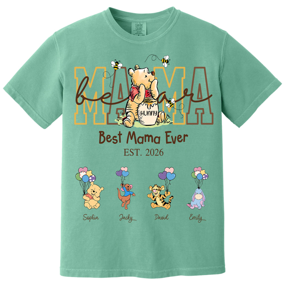 Custom Mama Bear Shirt, Personalized Shirt Gift For Mom, Grandma, Custom Shirt For Mother's Day MI209