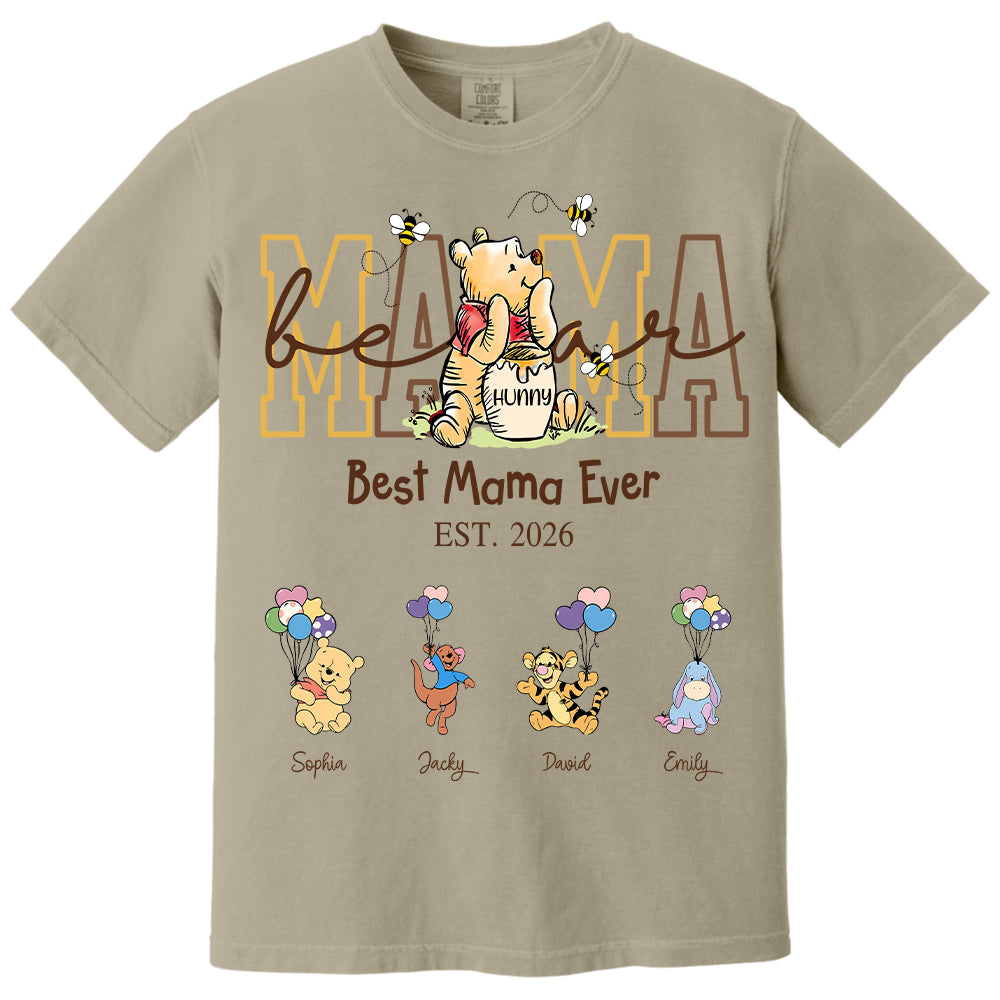 Custom Mama Bear Shirt, Personalized Shirt Gift For Mom, Grandma, Custom Shirt For Mother's Day MI209