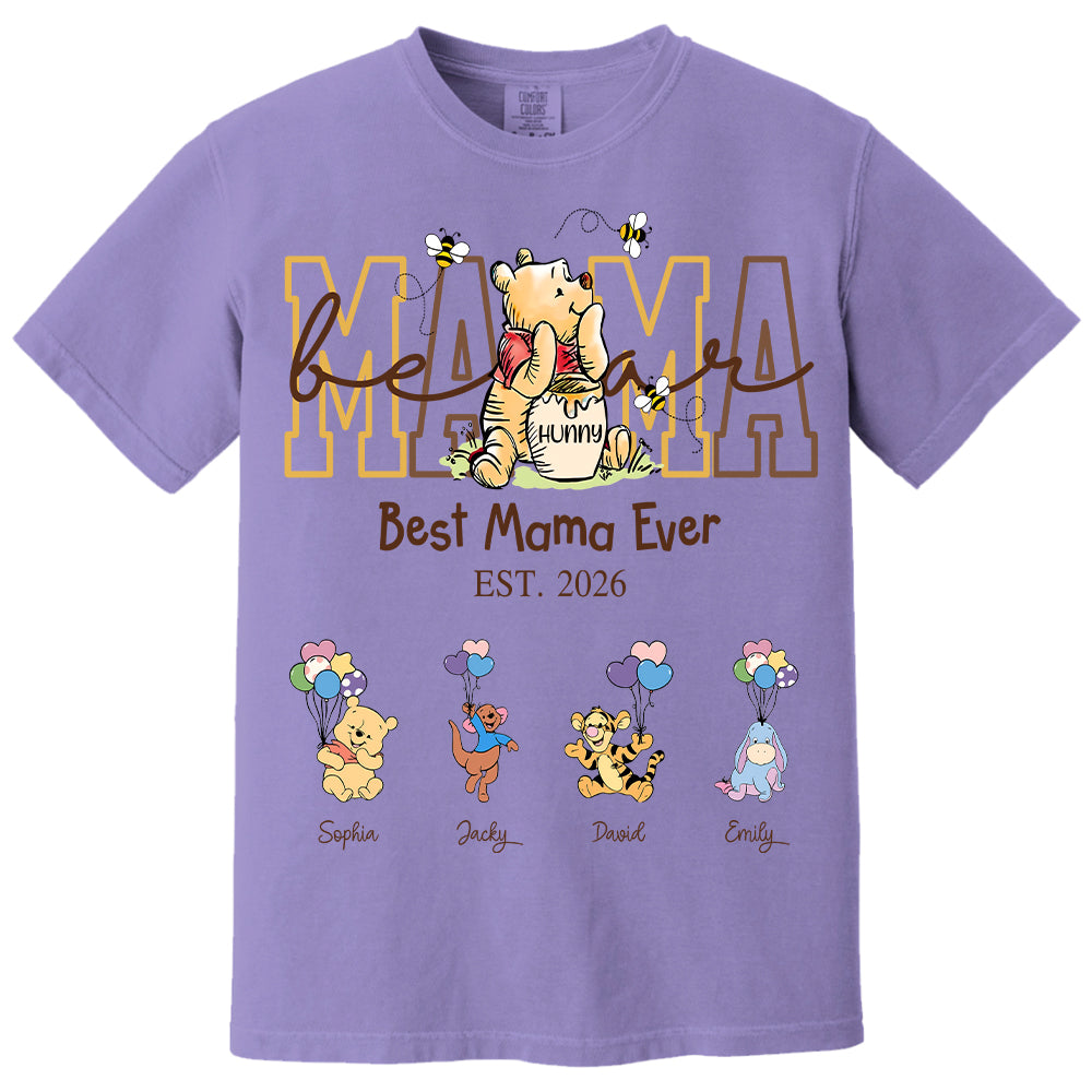 Custom Mama Bear Shirt, Personalized Shirt Gift For Mom, Grandma, Custom Shirt For Mother's Day MI209