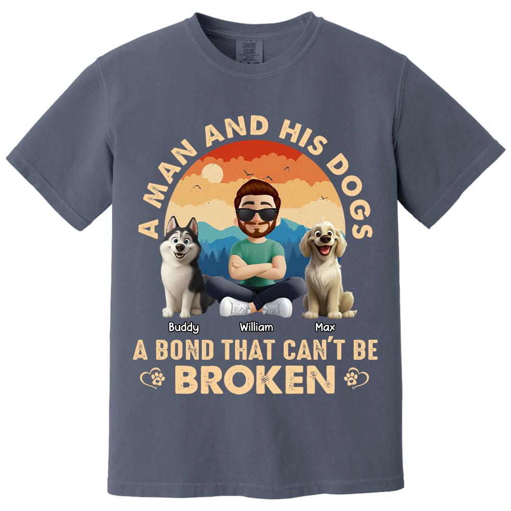 A Girl And Her Dog A Bond That Can't Be Broken - Personalized Shirt - Gift For Dog Lover T1807 Hv01
