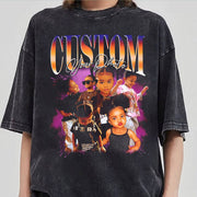 Custom Bootleg Rap Tee, Custom Photo Shirt, Retro Custom Bootleg Rap Tee, Custom Your Photo, Insert Your Design, Vintage Graphic 90s Tshirt
