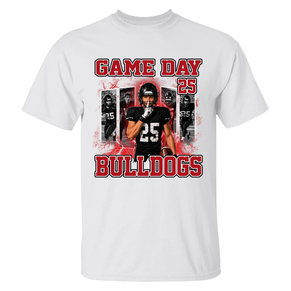 Custom Photo Football Game Day Shirt  Football Mom Shirt L0411 Nh00