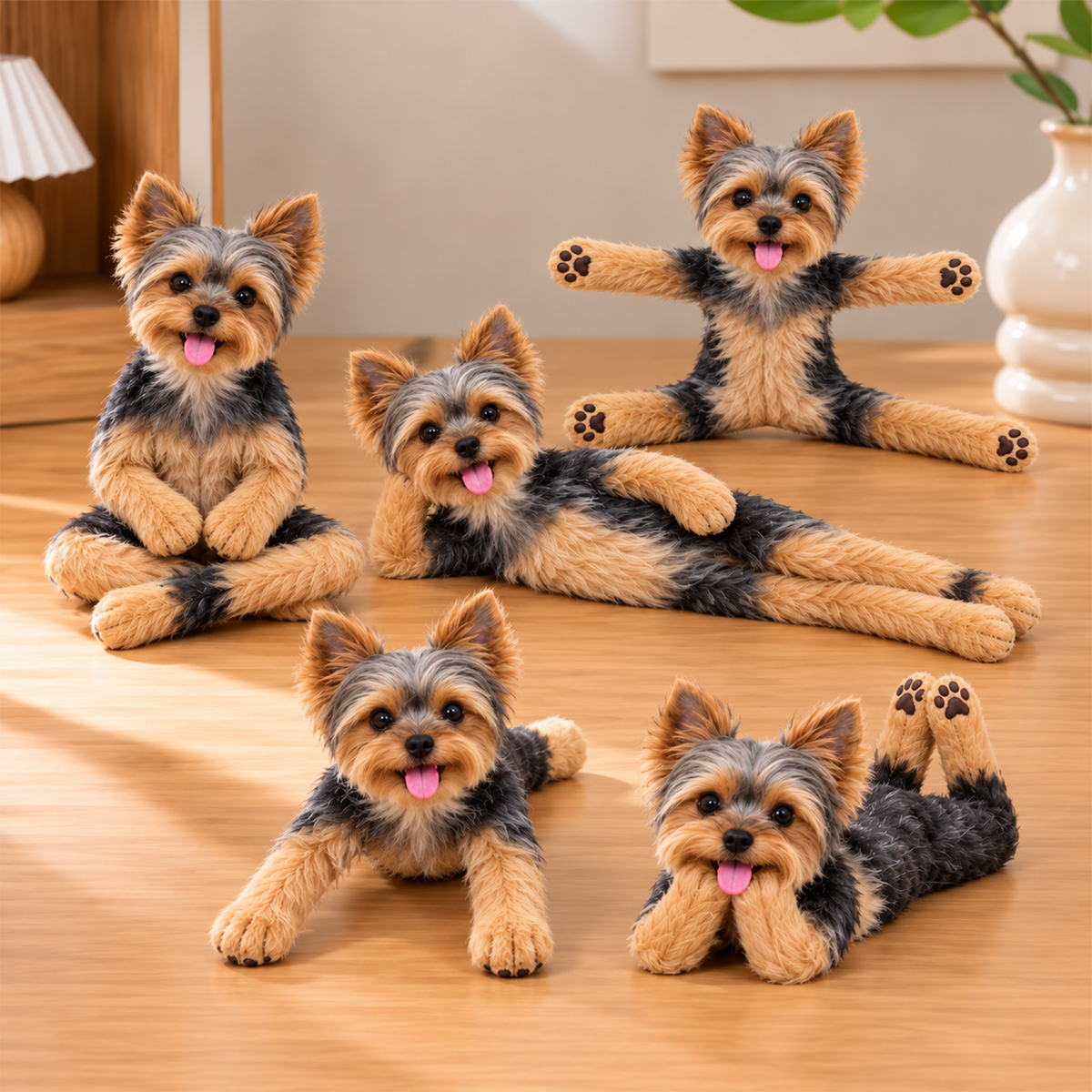 Personalized Yorkshire Terrier Photo Pet Squishy Toy Poseable Plush Doll, Funny Gift For Dog Mom, Dad, Pet Lover T1807 T24 TL06
