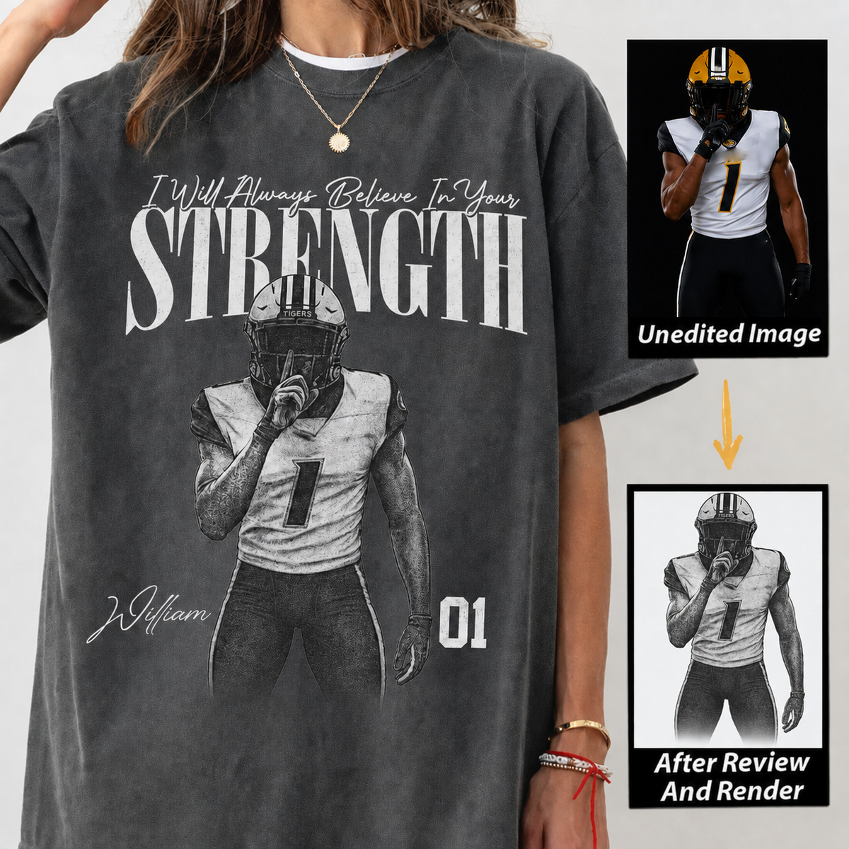 I'll Always Be Your Biggest Fan - Washed Tee Retro Bootleg Shirt For Football Players NA04