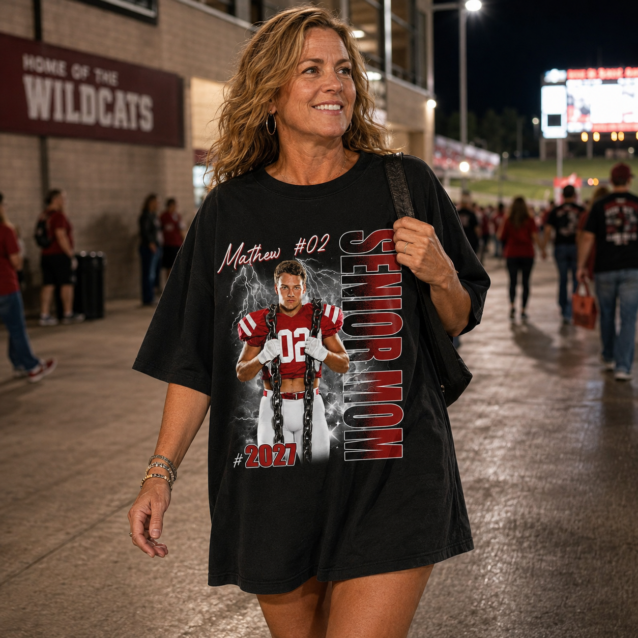 Personalized Senior Mom Shirt, Custom Photo Sports Mom Shirt For Game Day Shirt T1807 T24