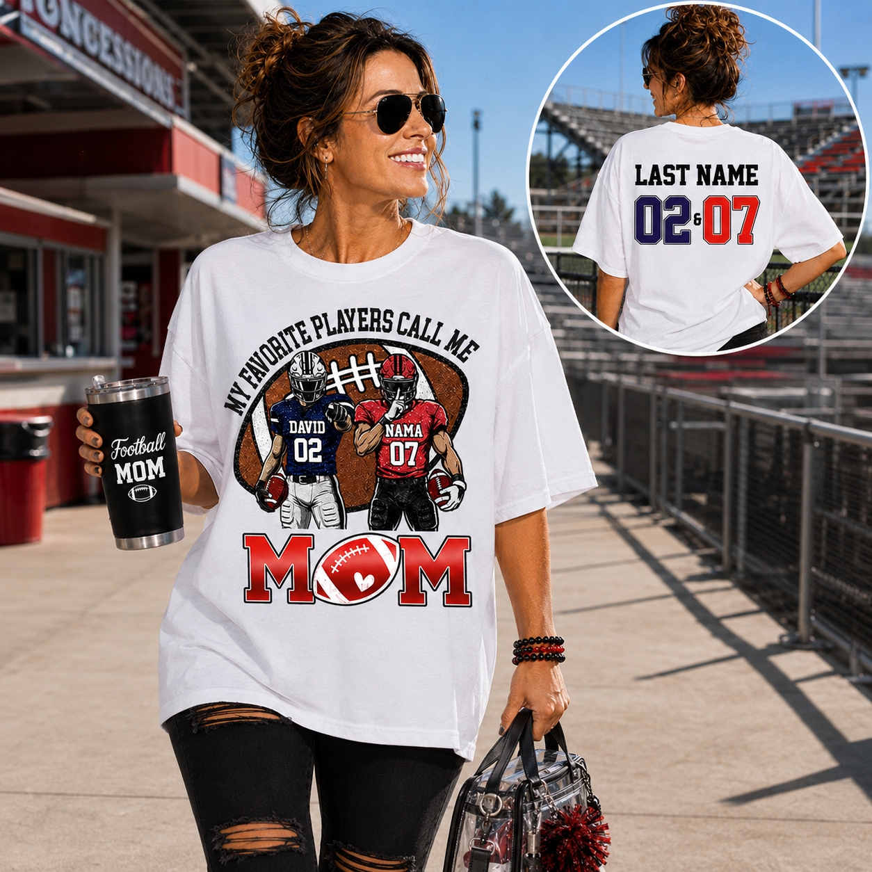 Personalized My Favorite Players Call Me Mom Shirt, Custom Sports Mom Gameday Shirt T1807 T24