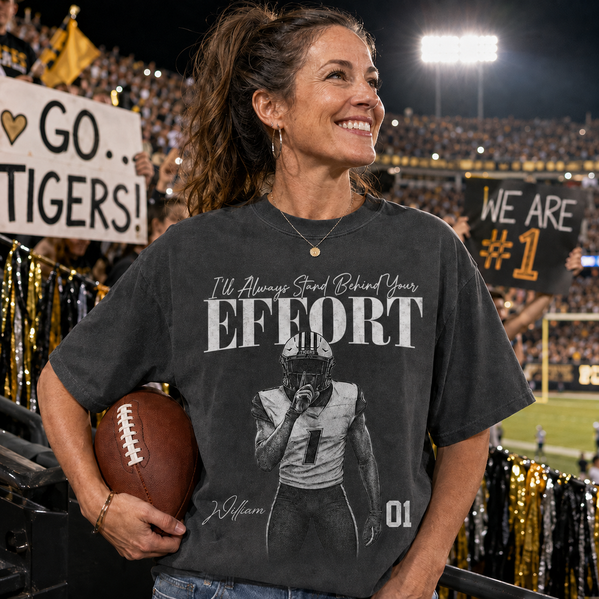 I'll Always Be Your Biggest Fan - Washed Tee Retro Bootleg Shirt For Football Players NA04