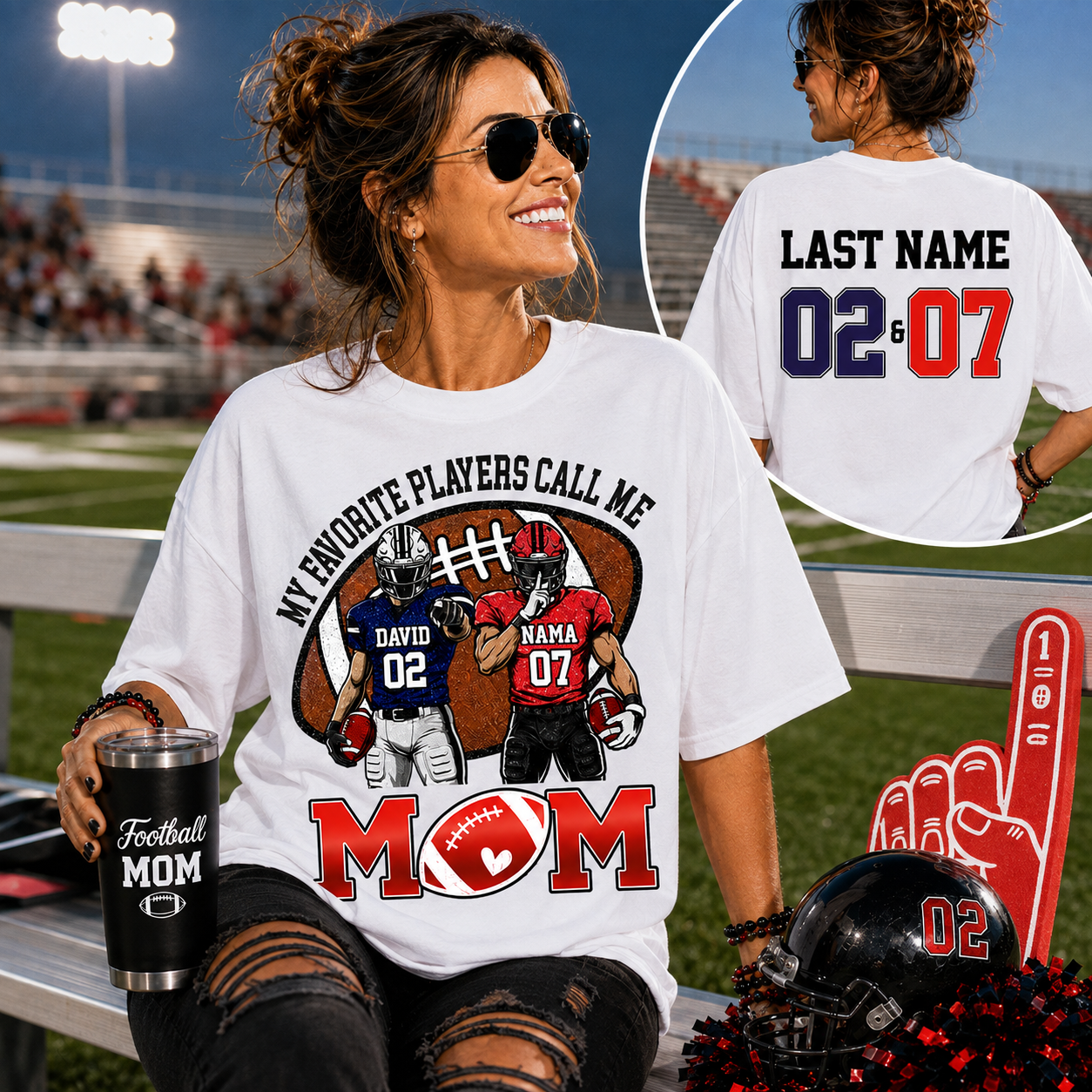 Personalized My Favorite Players Call Me Mom Shirt, Custom Sports Mom Gameday Shirt T1807 T24