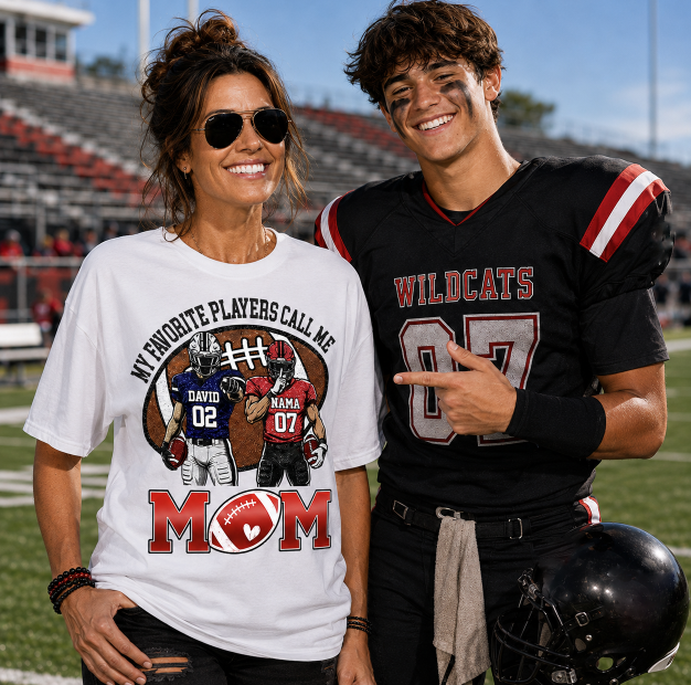 Personalized My Favorite Players Call Me Mom Shirt, Custom Sports Mom Gameday Shirt T1807 T24