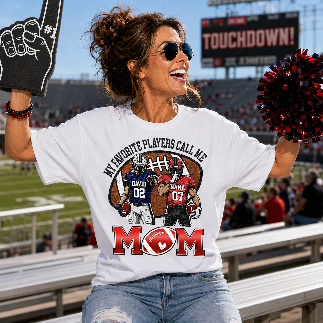Personalized My Favorite Players Call Me Mom Shirt, Custom Sports Mom Gameday Shirt T1807 T24