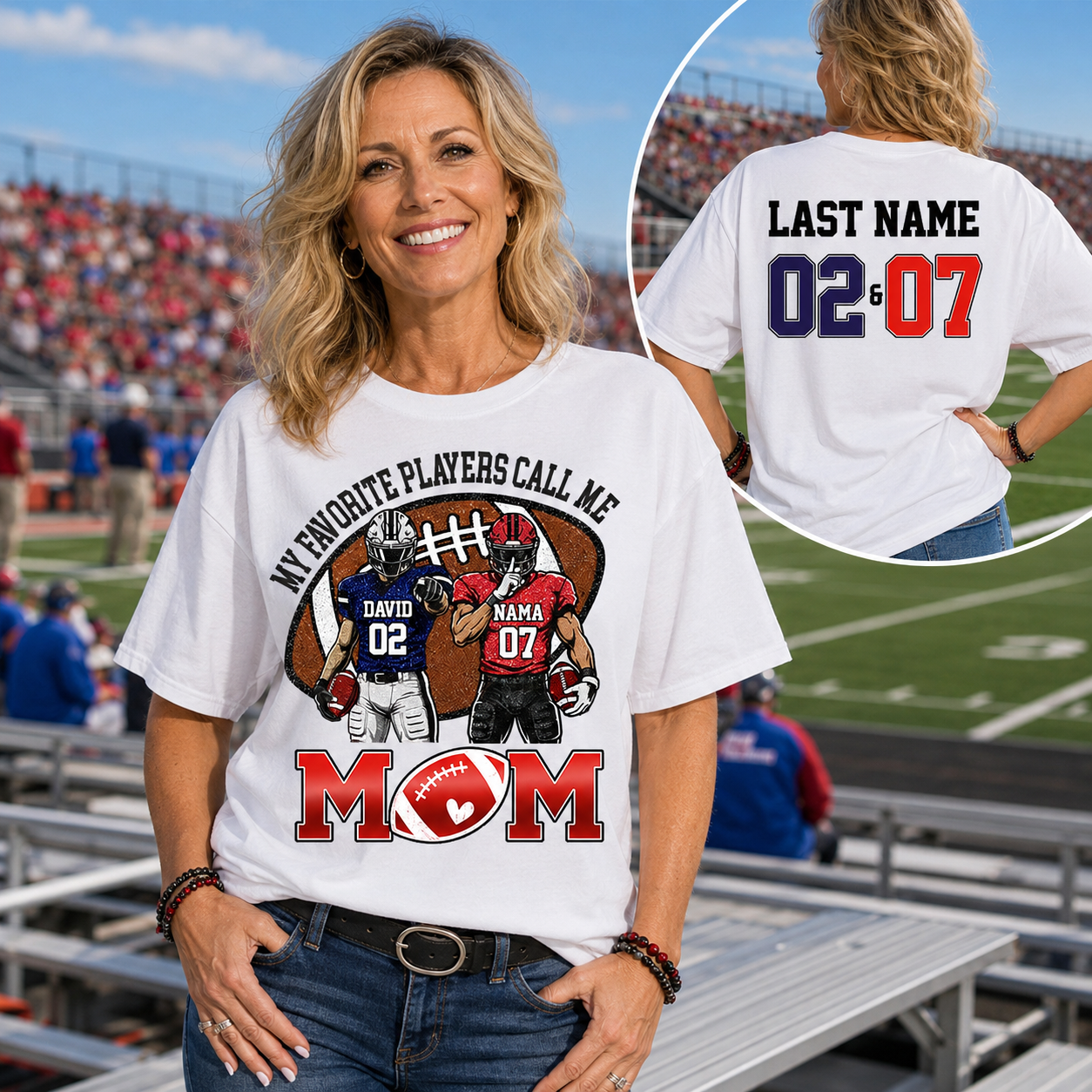 Personalized My Favorite Players Call Me Mom Shirt, Custom Sports Mom Gameday Shirt T1807 T24