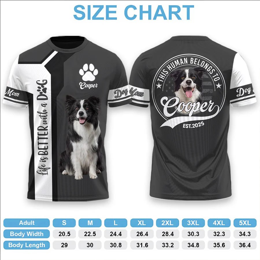 Life Is Better With A Dog, Personalized  Shirt, Custom Photo Dog, Gift For Dog Lover T1807